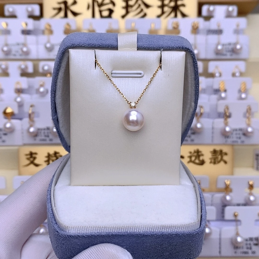 海水珍珠18K金镶嵌套链