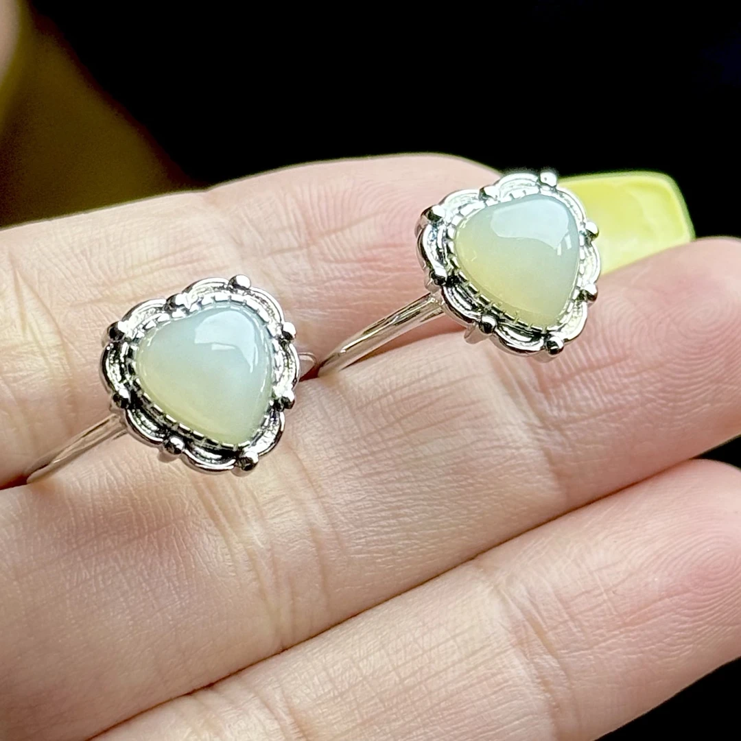 【CH】和田玉爱心戒指（多样性发其一）