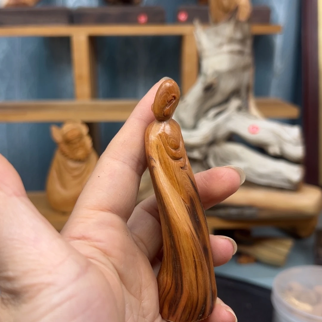木崖柏木摆件手把件