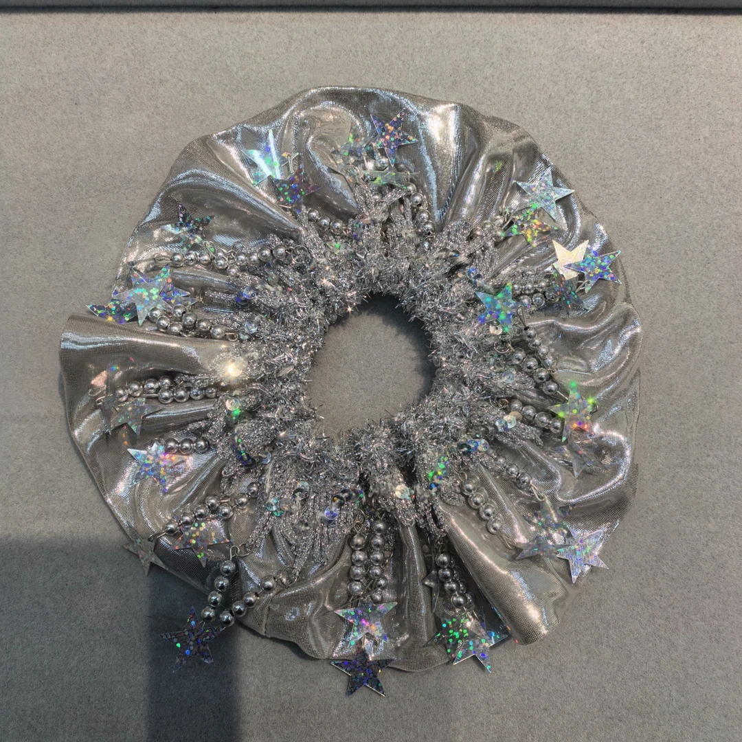 C451银色炫彩星星肠圈