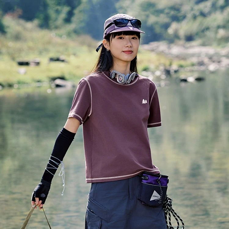 乔丹2025年秋季女性短袖T恤衫专业运动户外吸湿速干QDFHS2252519