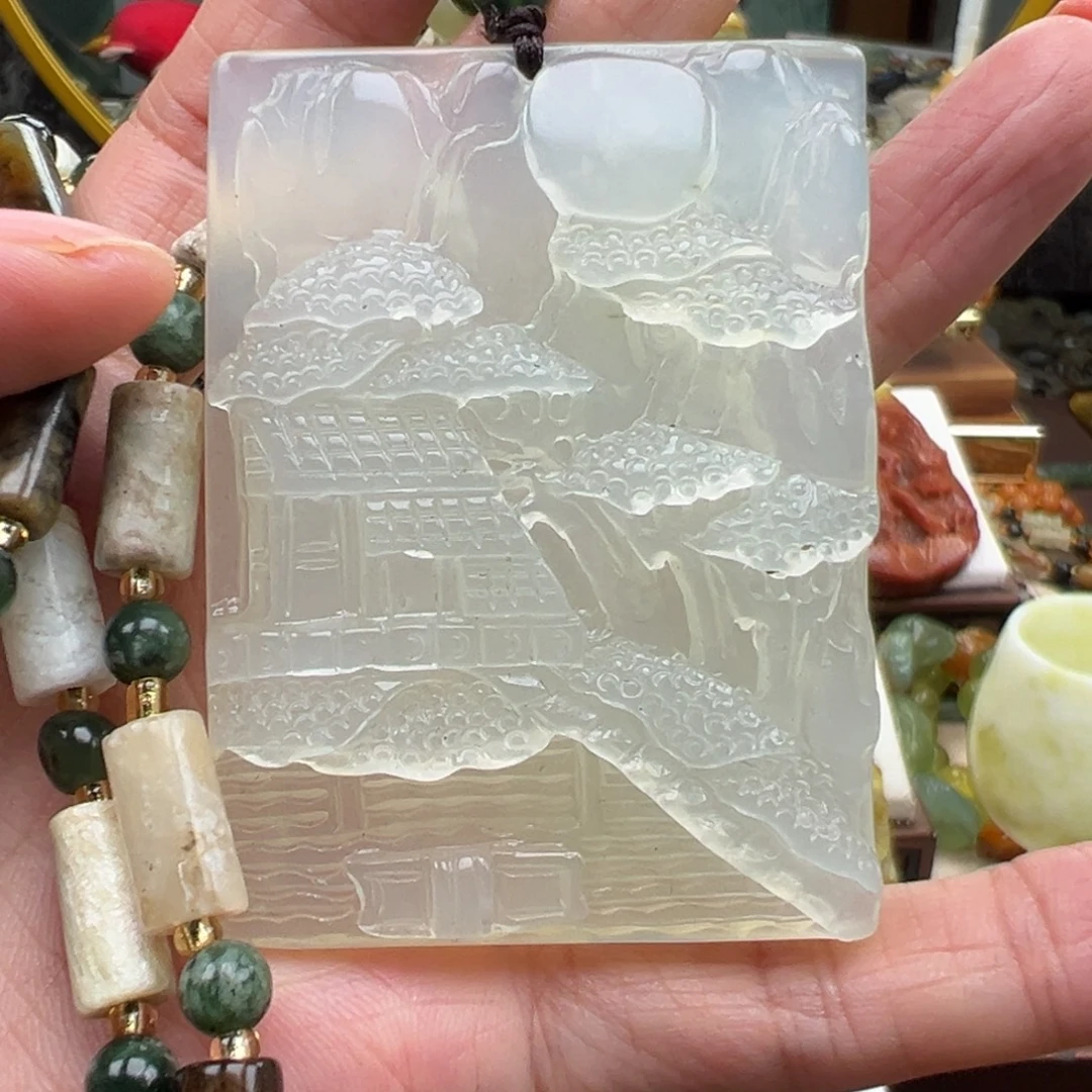 岫玉未镶嵌挂件挂件