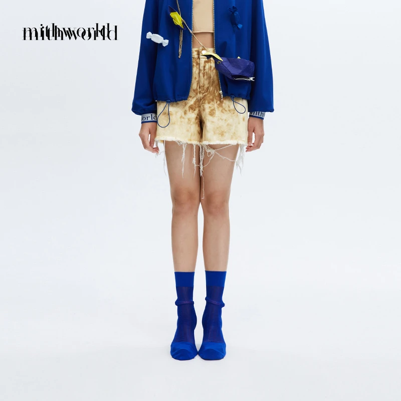 mithworld/沵媞【商场同款】甜酷风流苏高腰牛仔短裤W1ESS2177Y5A