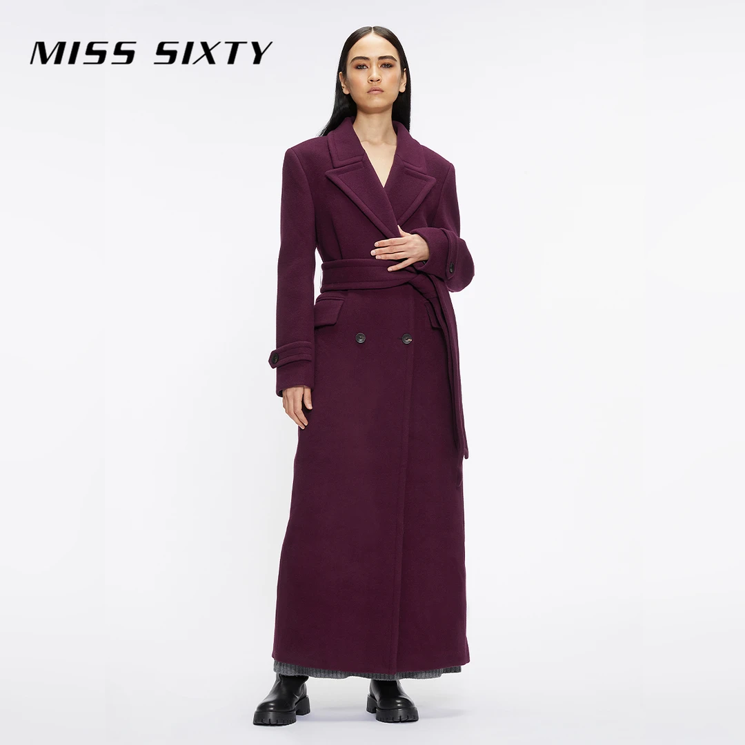 【超模同款】Miss Sixty2024冬季新款呢大衣女西装毛呢外套高智感