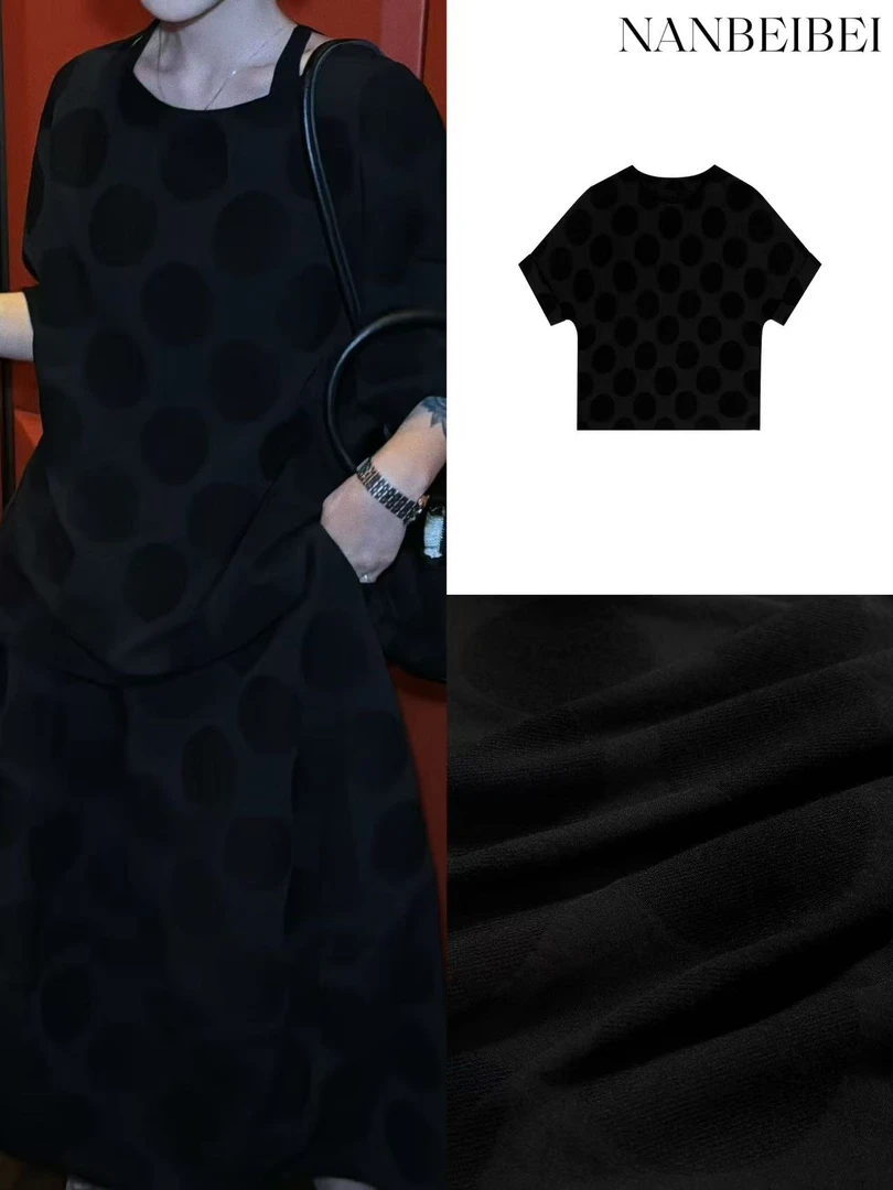 NanBeiBei 波点T 设计款简约宽松立体波点轻薄上衣 016