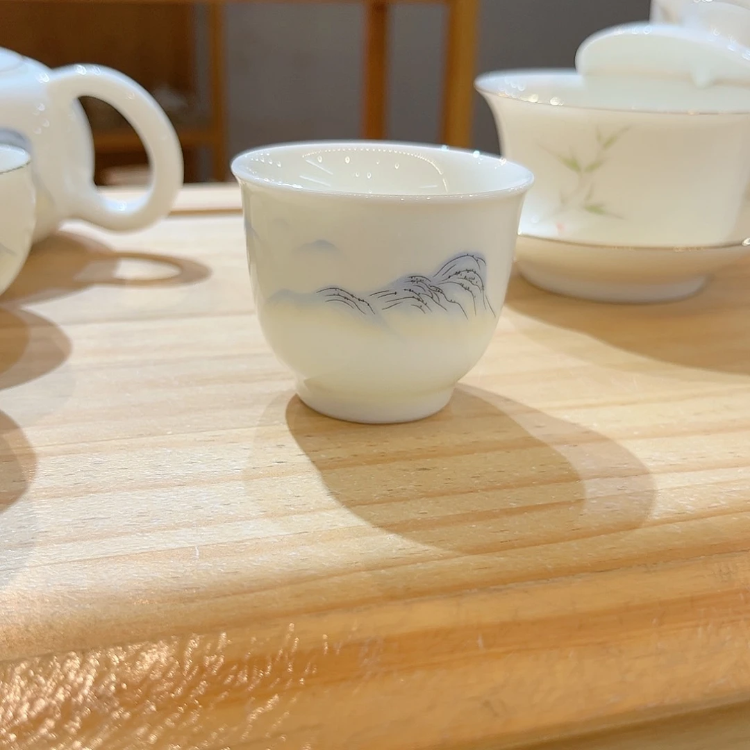 【御瓷斋】羊脂玉瓷茶具套装