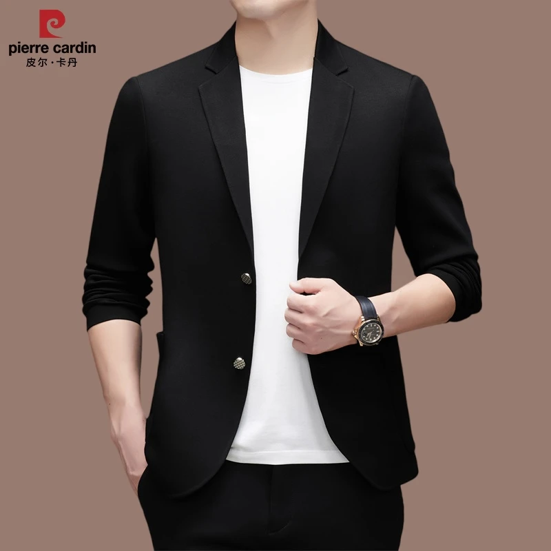 【皮尔卡丹】秋季男士品质无痕西服商务休闲免烫西服青中年西服外套