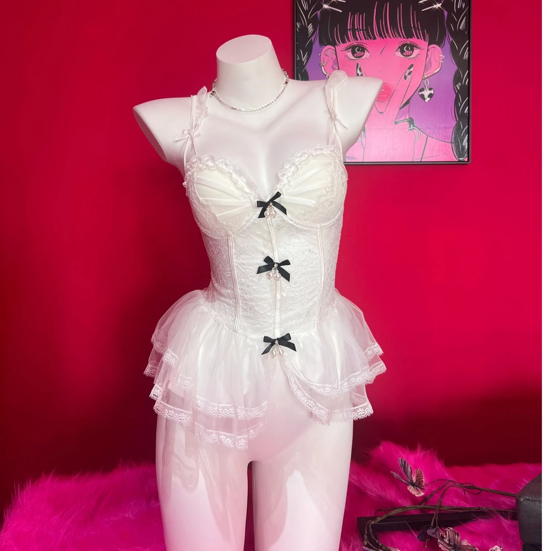 女连体洛丽塔法式美背裙子性感成人无袖冬季睡裙短款