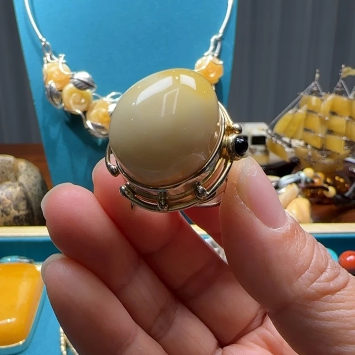 琥珀未镶嵌手链波兰设计款琥珀蜜蜡