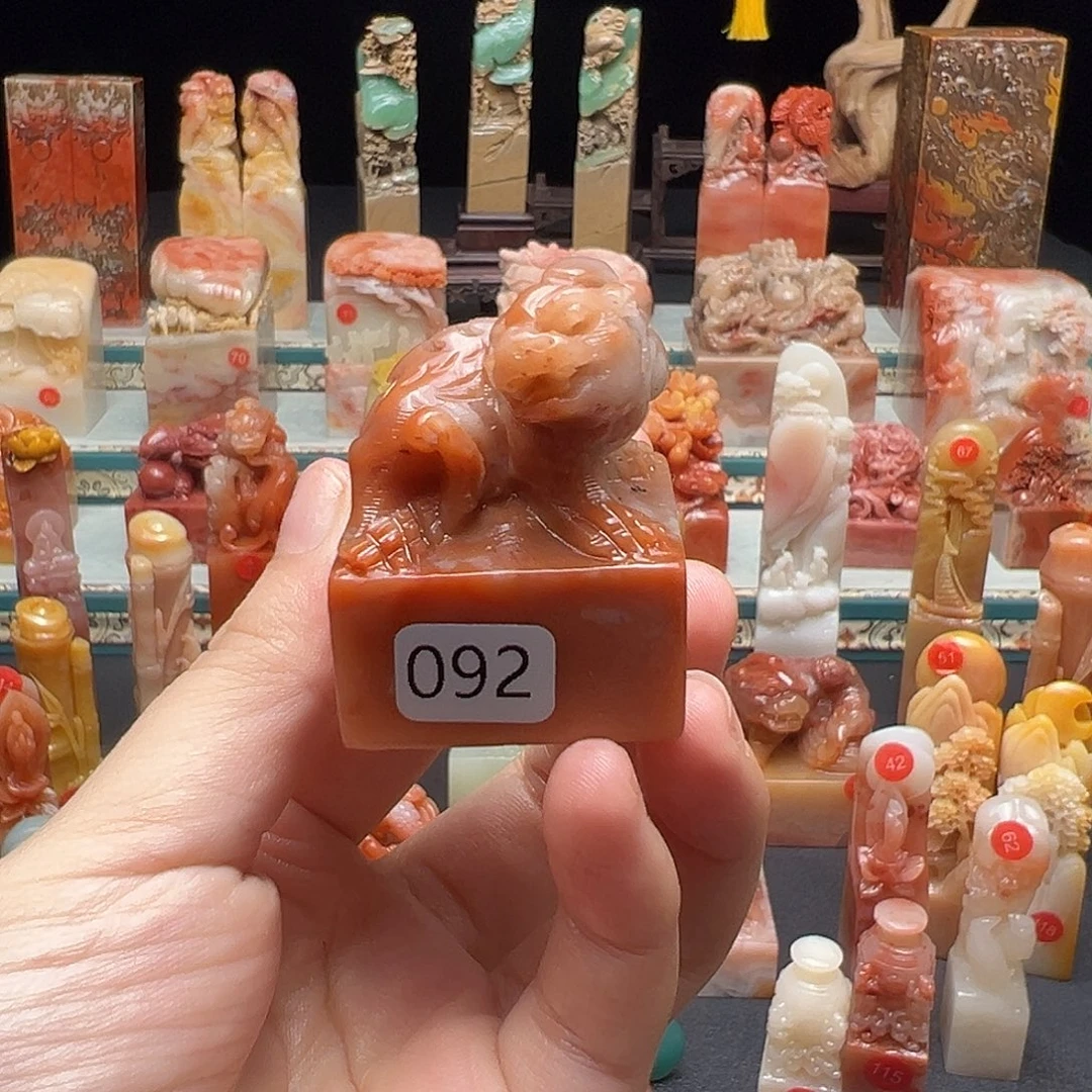 飞***上寿山石印石手工制作