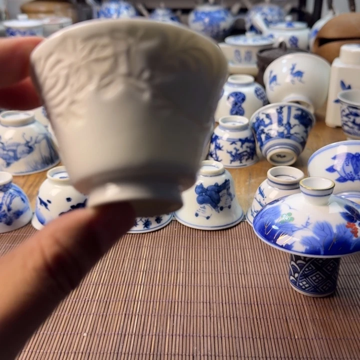 青花瓷器杯子茶具