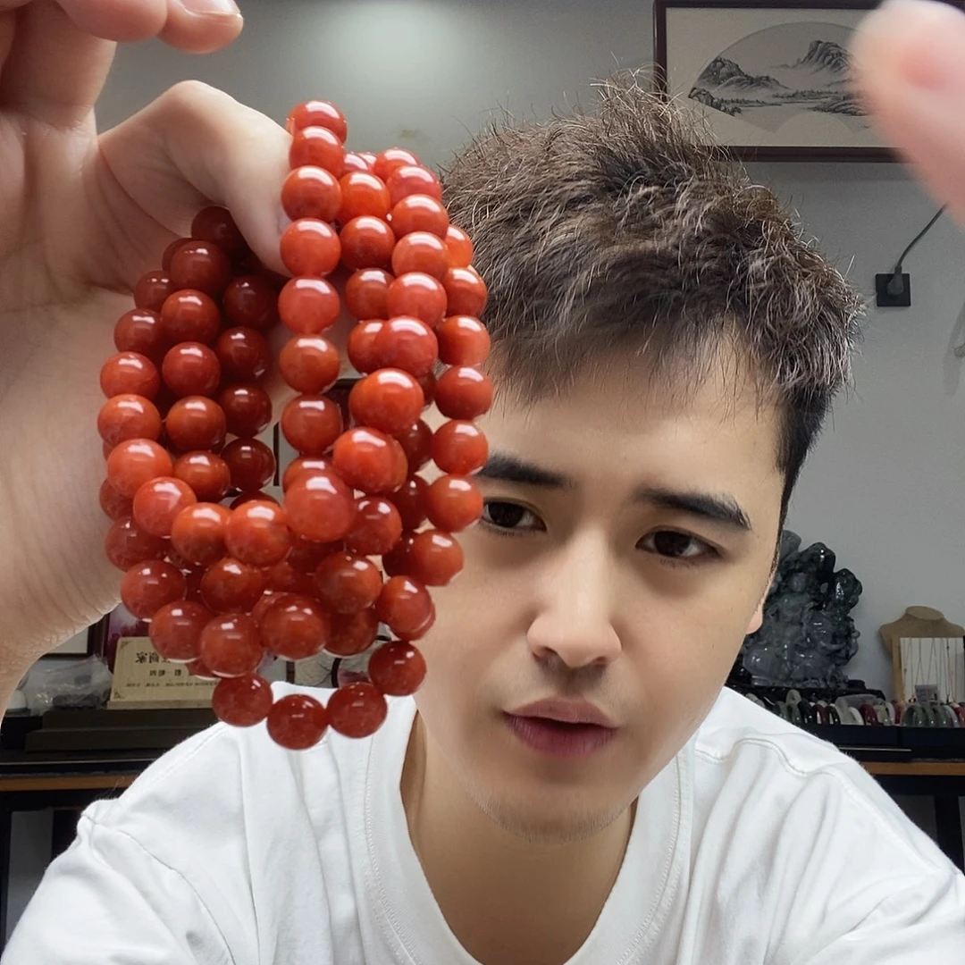 未镶嵌颈饰玛瑙/玉髓保山南红满肉满色