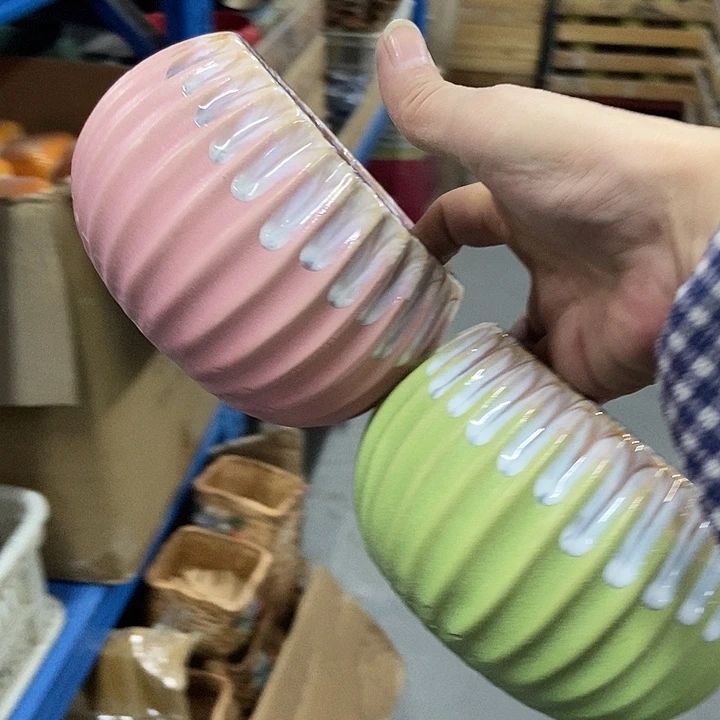 花盆单场满9.9发货12×9粉绿