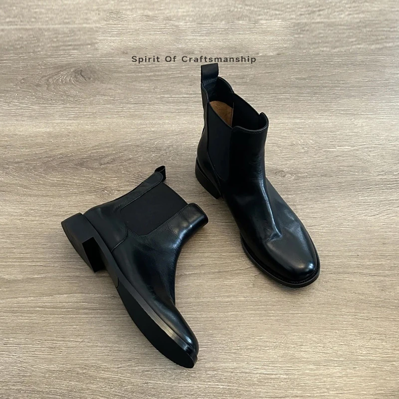 英伦风厚底马丁靴女瘦瘦靴2025新款秋冬爆款靴子黑色短靴休闲女鞋