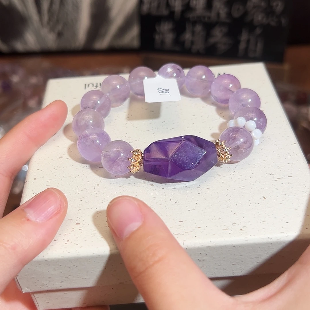 烟晶手链合金波紫