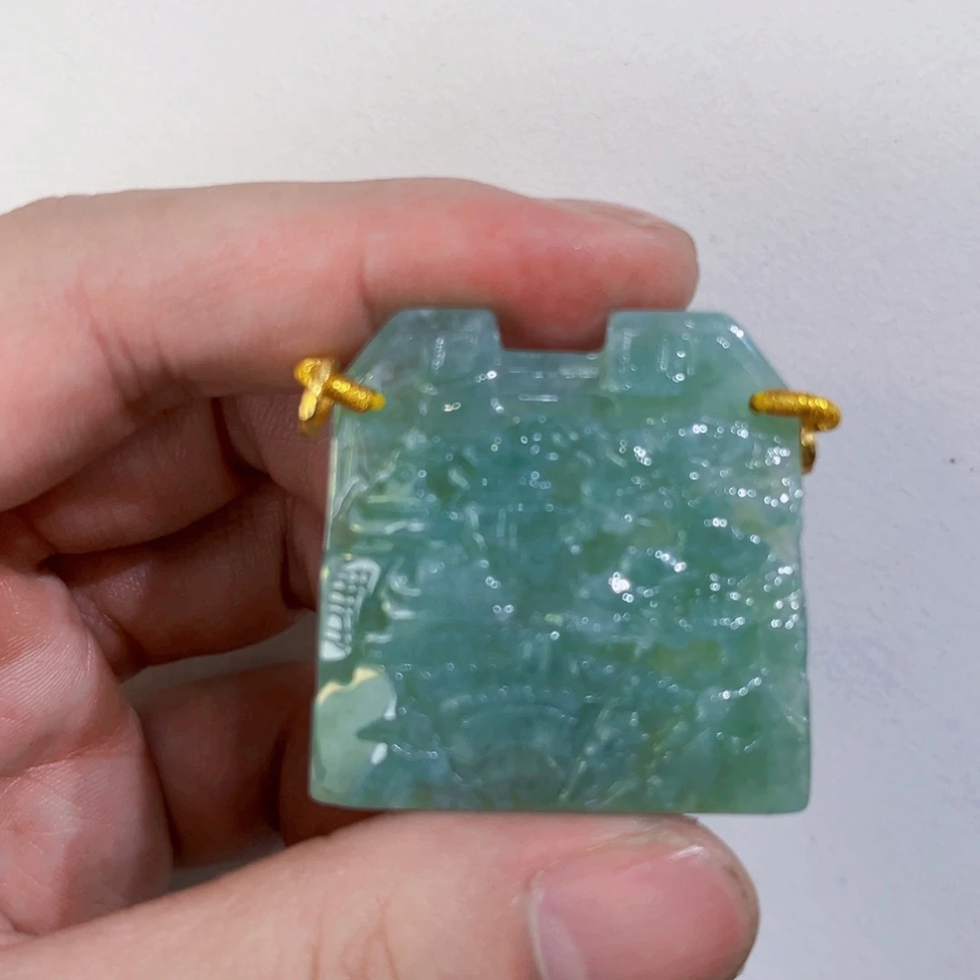 翡翠未镶嵌吊坠(赠链)代编织