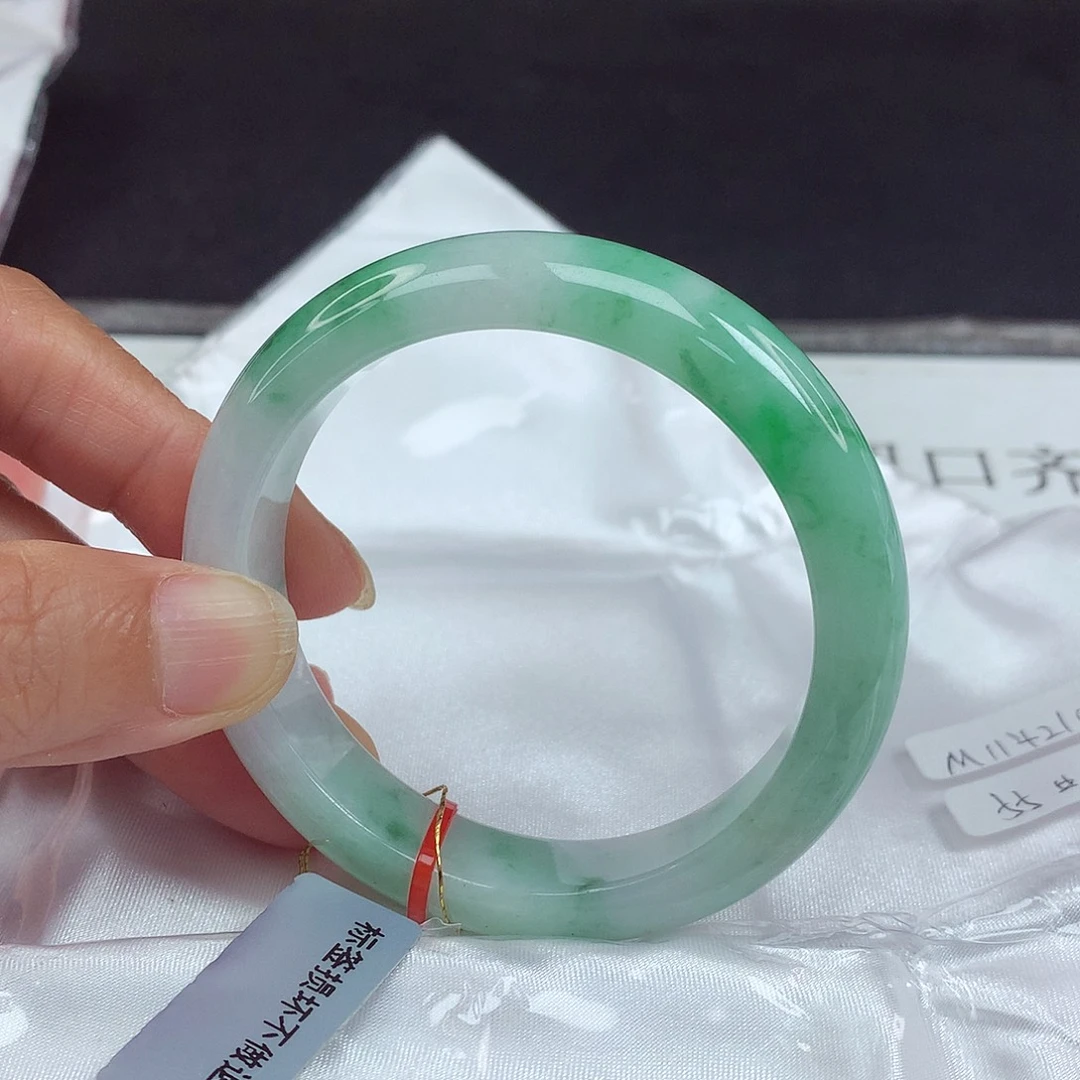 未镶嵌手镯翡翠55圈4210