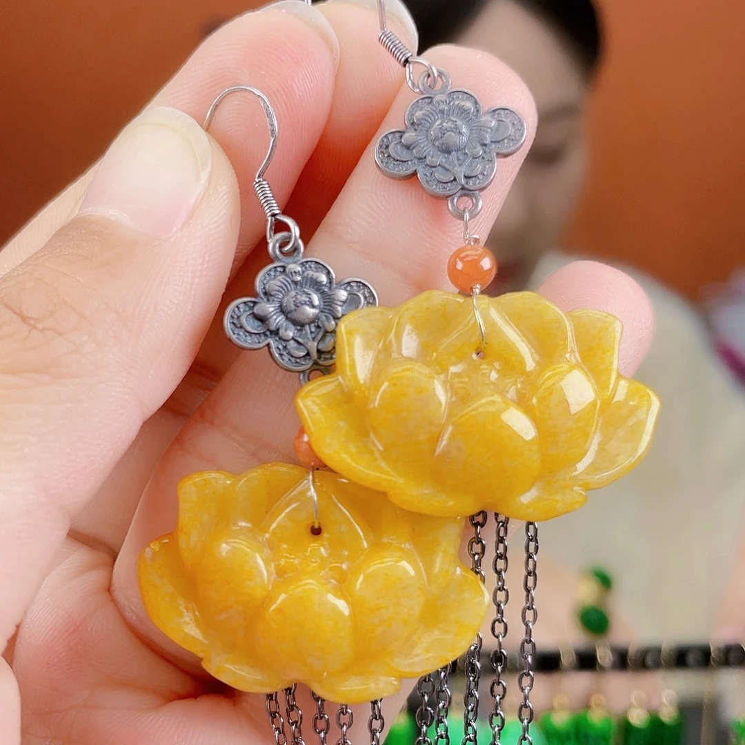 翡翠未镶嵌耳饰饰品