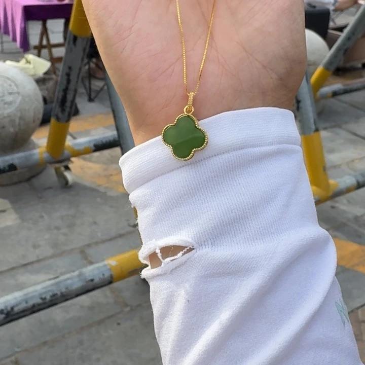 和田玉银S925镶嵌颈饰