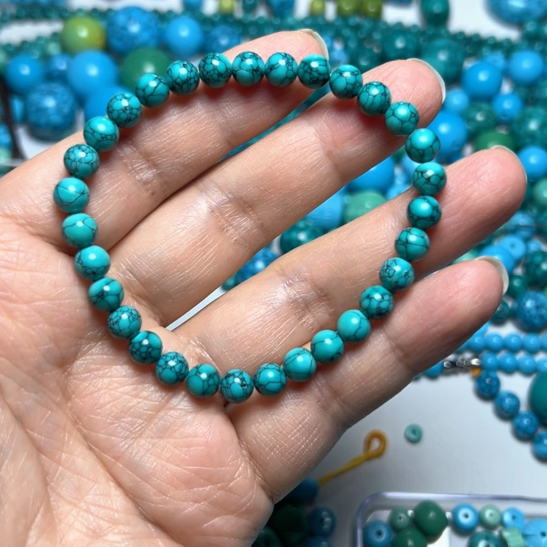 卡6+绿花珠子手串手链