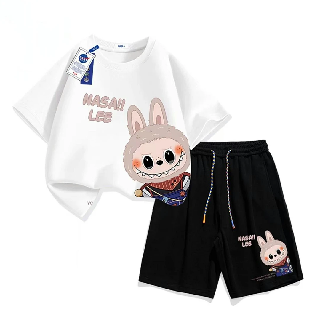 【纯棉】拉布布套装夏季2025新款潮流时尚夏季两件套9347