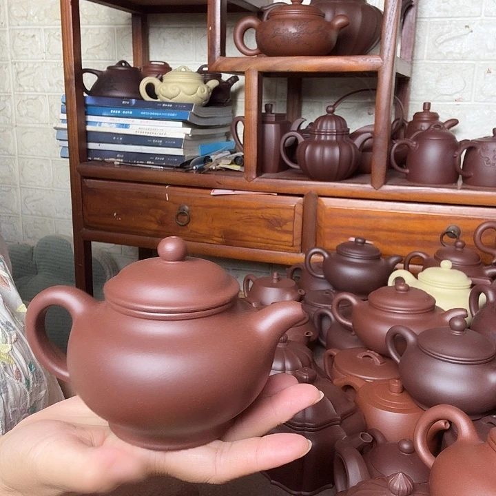 用***0茶壶紫砂掇只300cc精工半手
