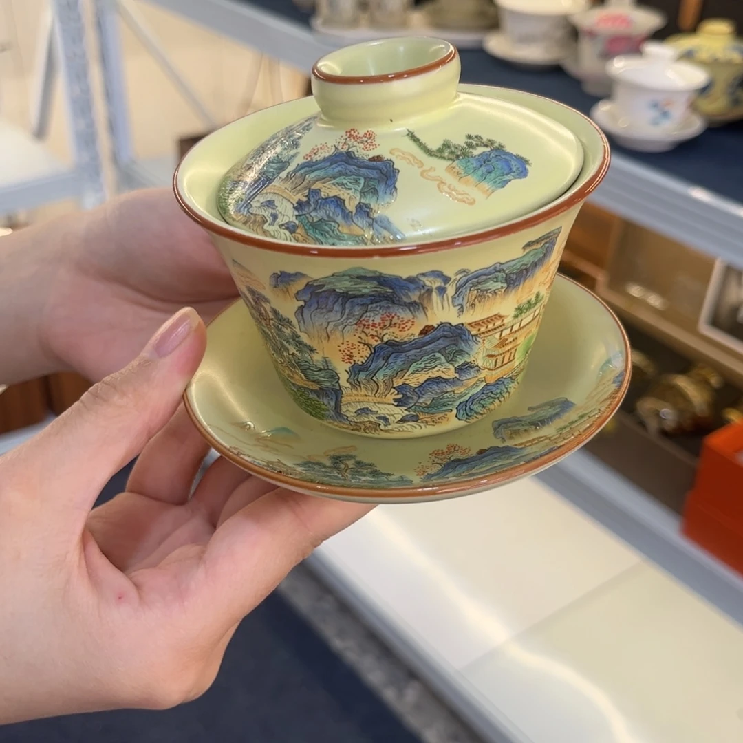 陶景德陶瓷盖碗茶具