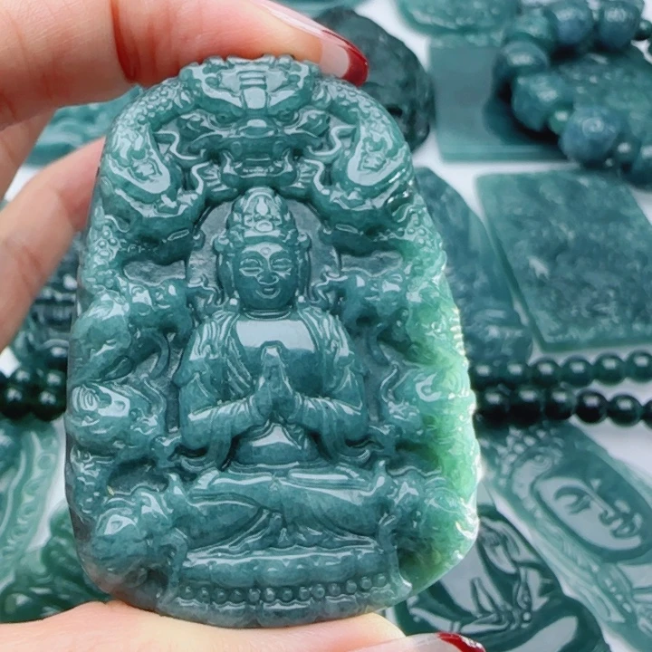 翡翠未镶嵌颈饰多样性发货天然A货翡翠