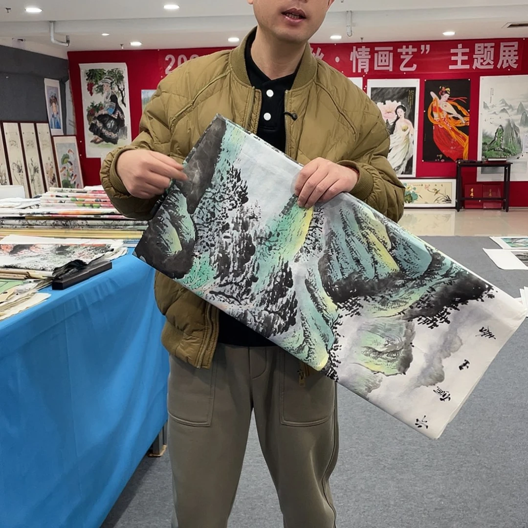 国画今天上午国画作品展示