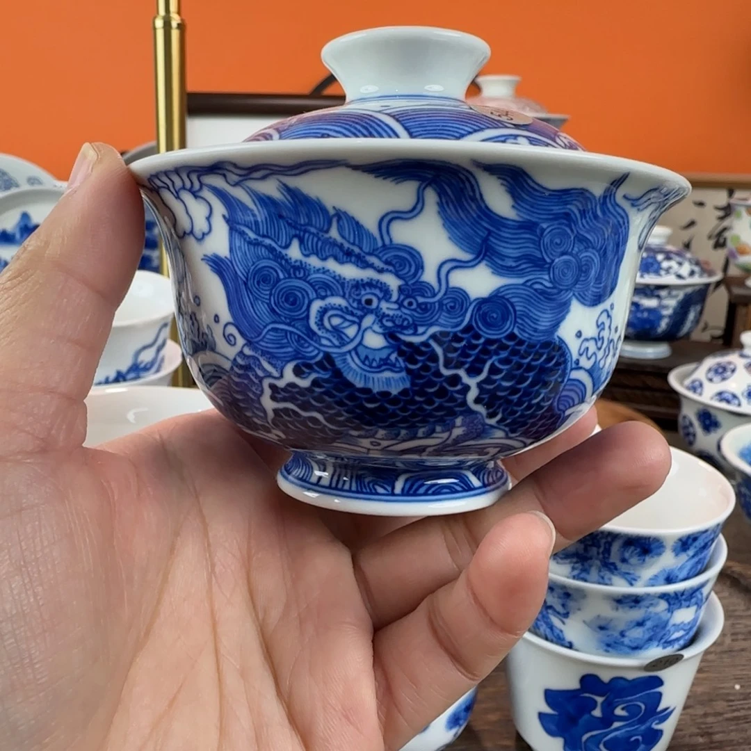 瓷片景德镇手绘青花茶器544