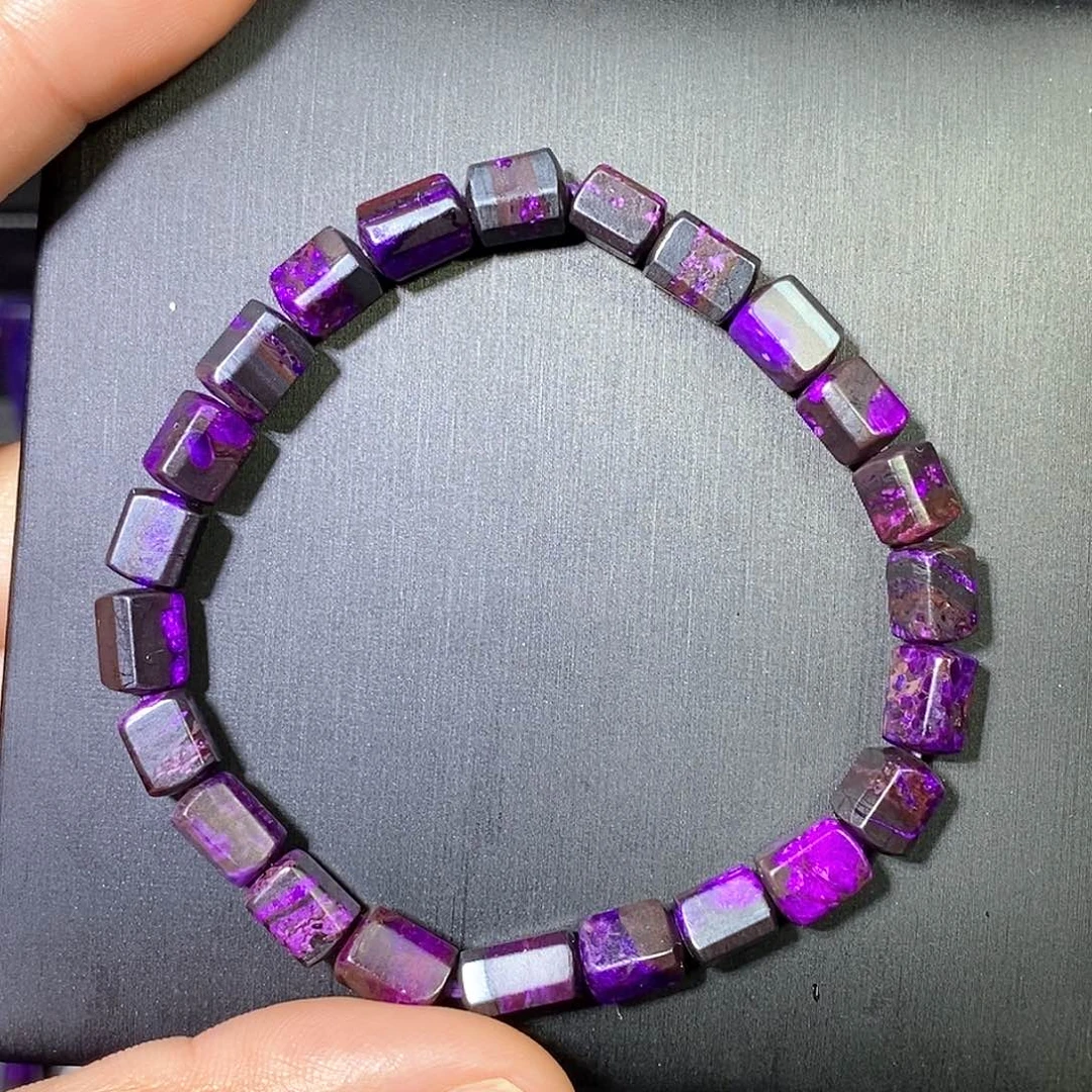 苏纪石（舒俱来）未镶嵌南非舒俱来丝绒方糖单圈