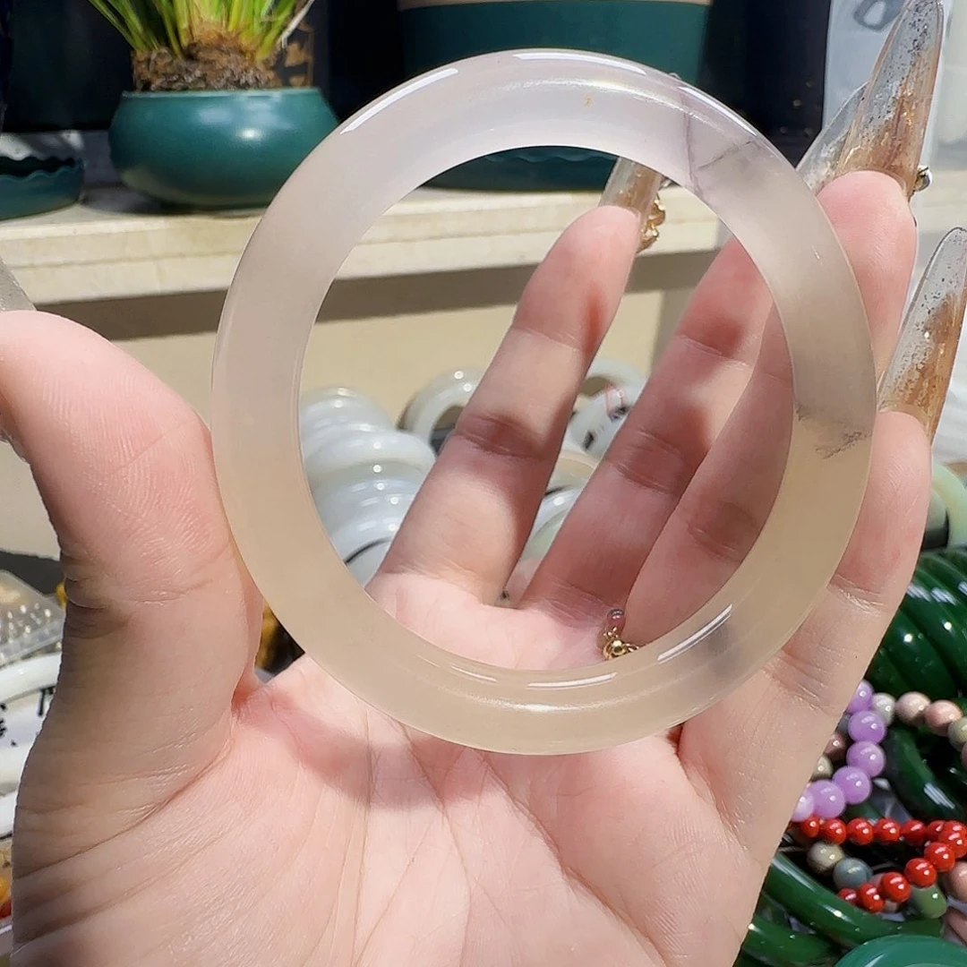 石英质玉（金丝玉）手镯未镶嵌