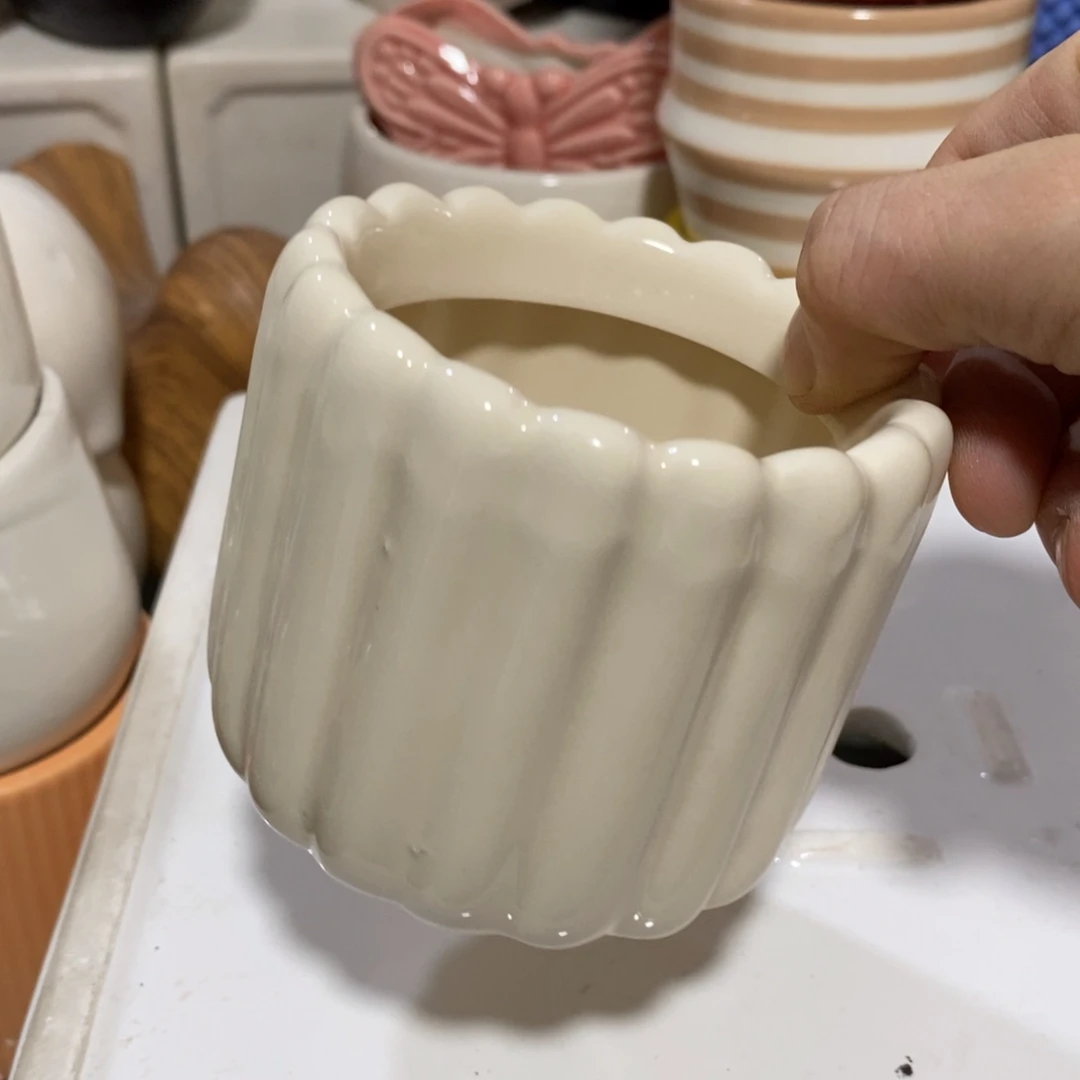 杯子陶陶盆有孔 瑕疵介意勿拍