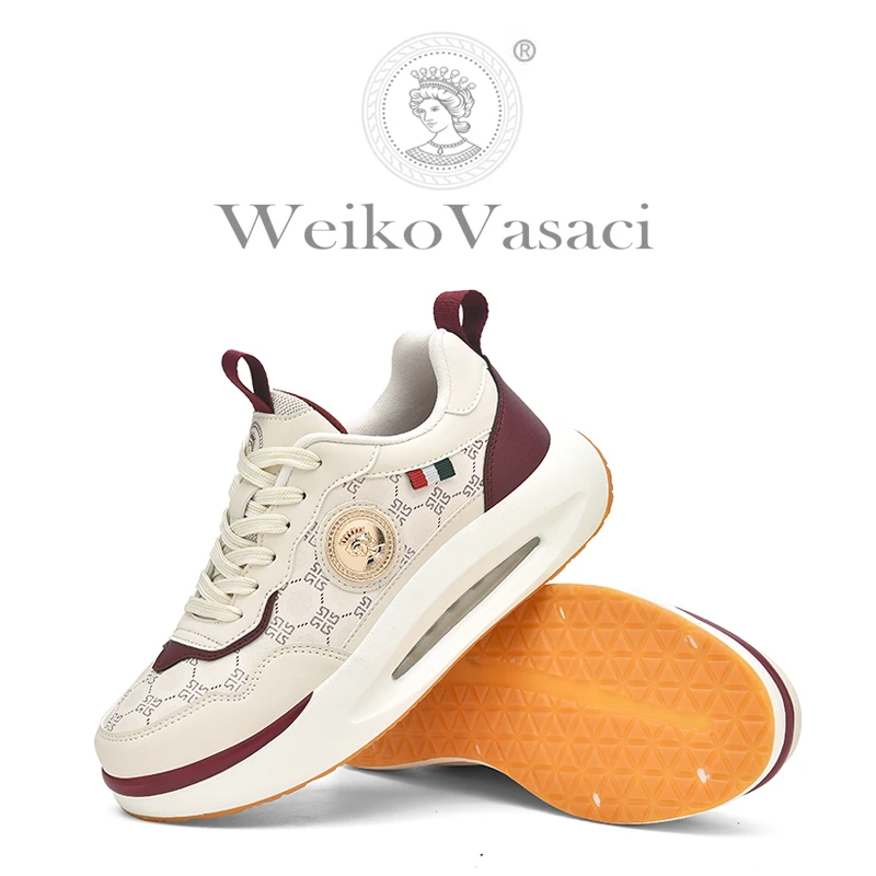 Weiko Vasaci/维客瓦萨奇欧美轻奢时尚情侣真气垫休闲鞋811红