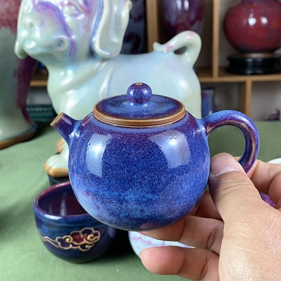 陶瓷圆满壶，柴烧