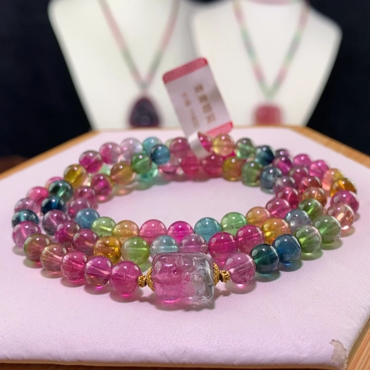 双色碧玺手链未镶嵌