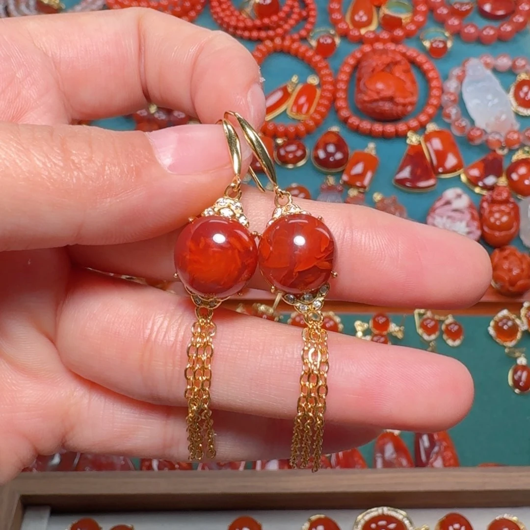 南红玛瑙南红银S925镶嵌