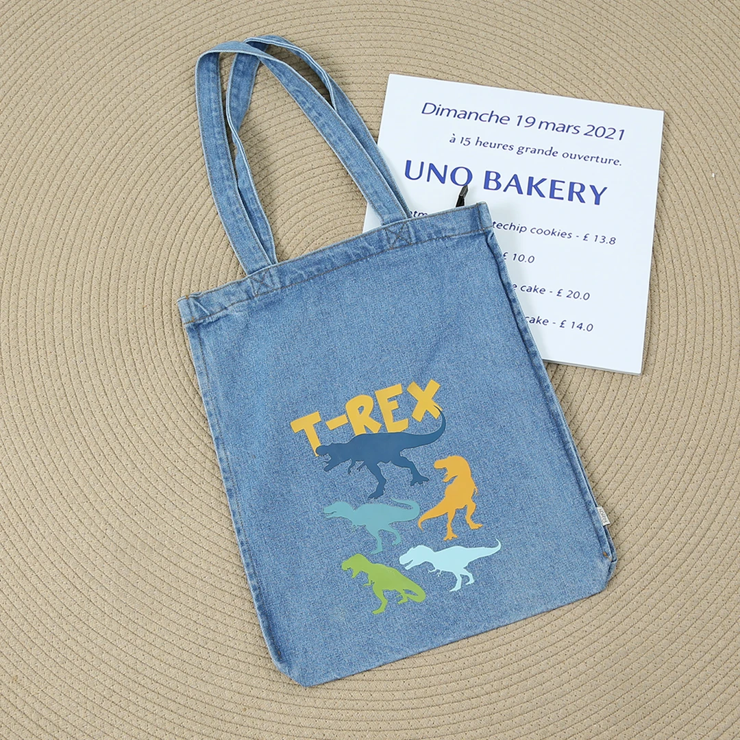 40*33*5cm女牛仔布包手提包潮流轻便日韩系潮流6D103（不分花型）