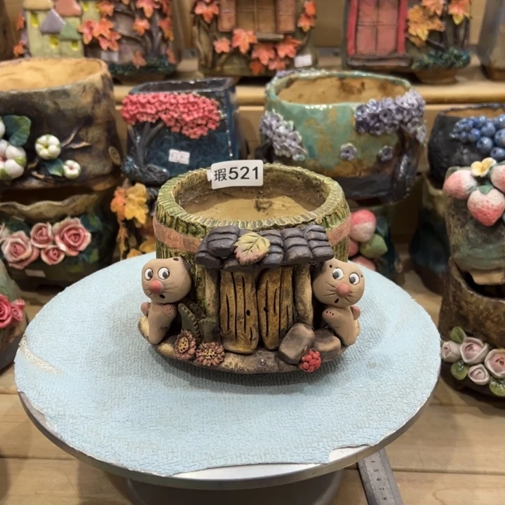 ****嘻哈多肉花盆百搭