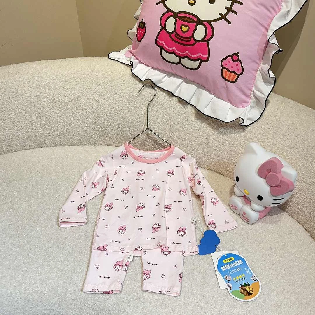 萌小汐-【12832甜点美乐蒂】无骨生姜抗菌莱卡家居服套装