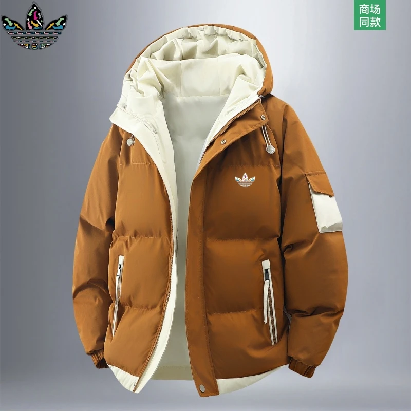 【官方奥特莱斯】品牌折扣 羽绒棉服商务连帽冬季潮流加厚保暖棉衣