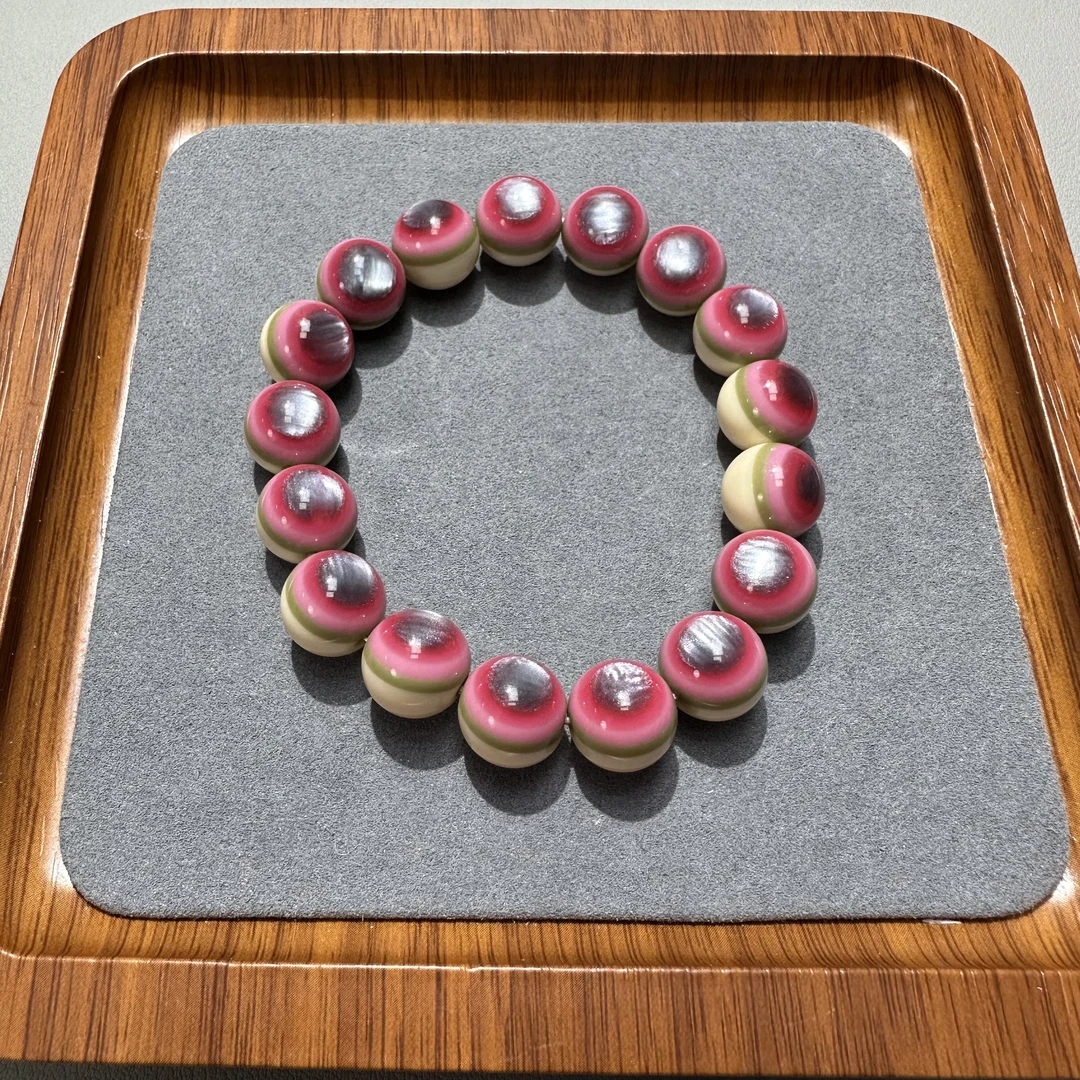 非金属珐琅手链 红眼 1.2圆珠手串 C175