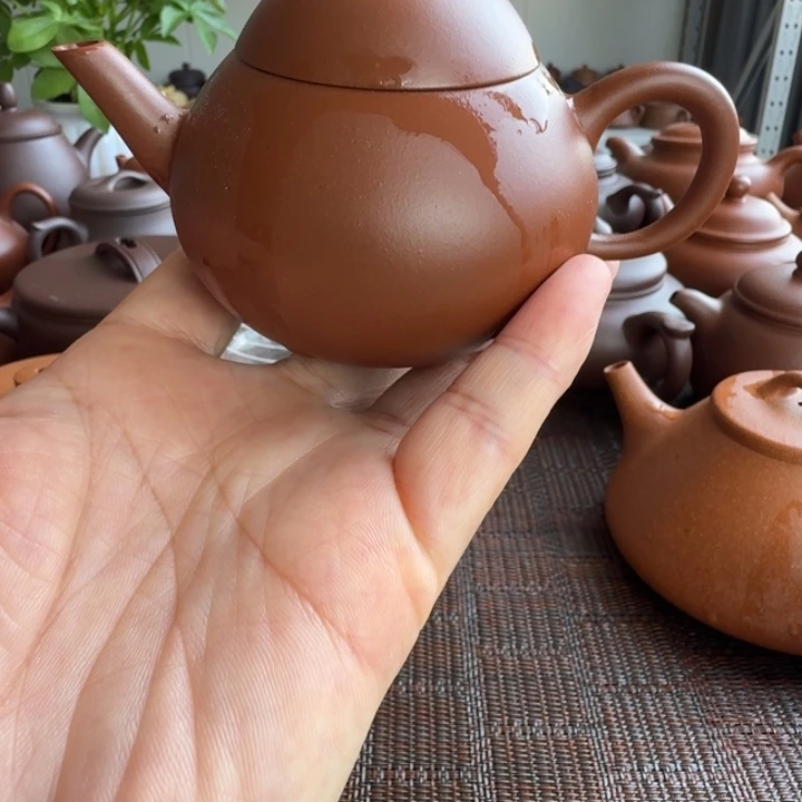 茶杯紫砂小红泥梨型130cc