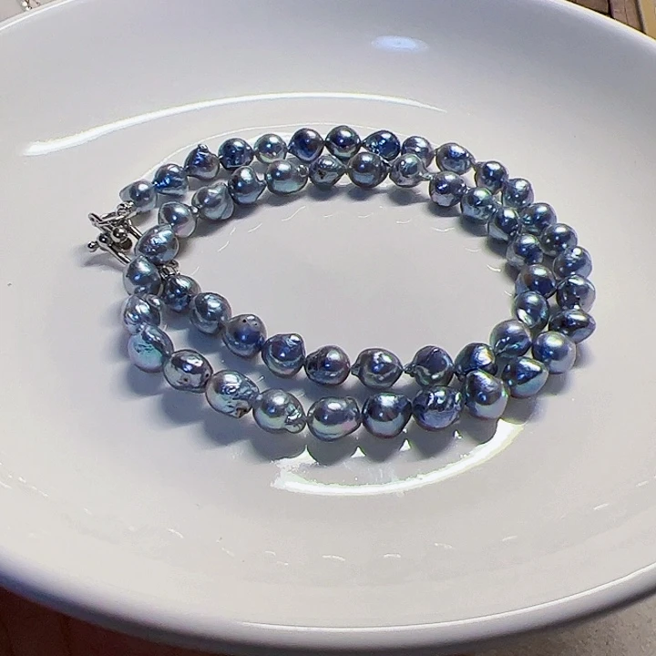 海水珍珠项链银S925镶嵌