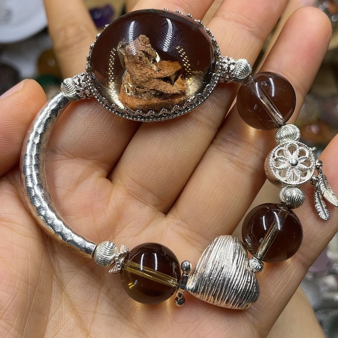 【闪购商品】水晶珠宝半成品银S925镶嵌S****Y定制半镯手链