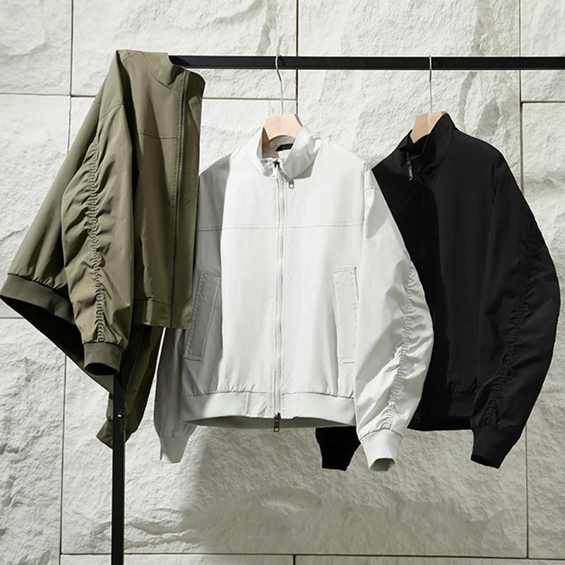 LeavoJohnson！ 2607防泼水外套情侣款时尚百搭户外立领冲锋夹克