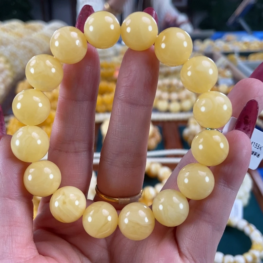琥珀未镶嵌珠宝奇石13圆珠20.57