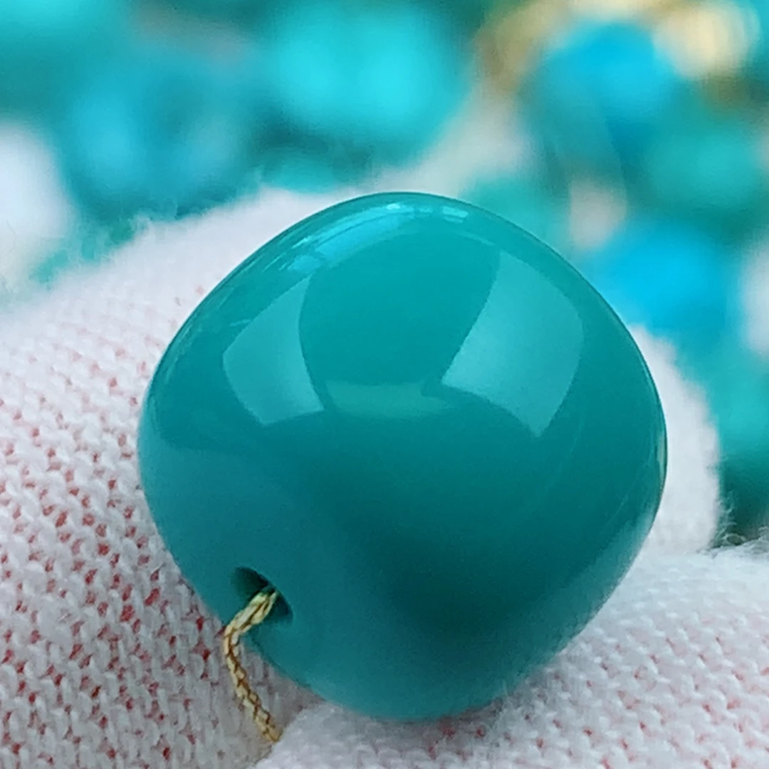 未镶嵌绿松石珠宝奇石11.5m m