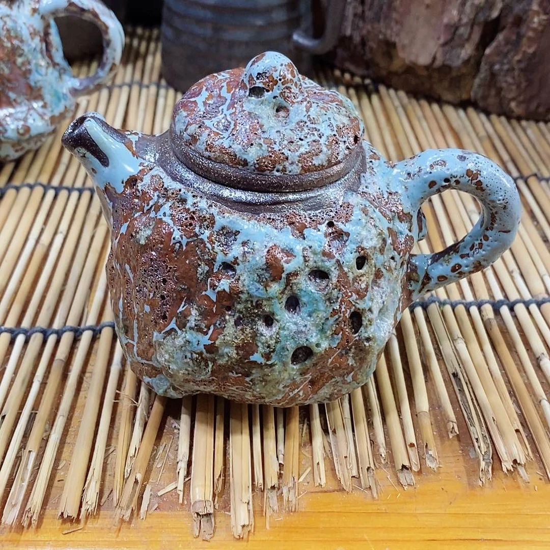 粗陶志野柴烧茶器