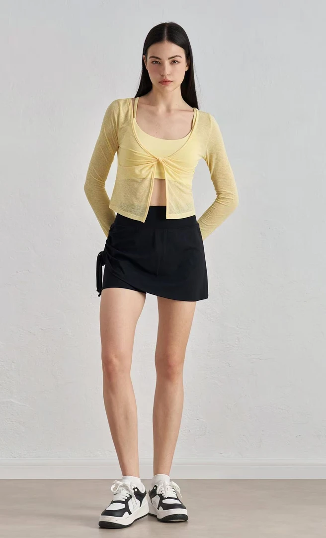 ADCX52021富婆618大福利竹节纱防晒长袖外搭